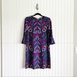 Jude Connally Paisley Bell Sleeve Dress